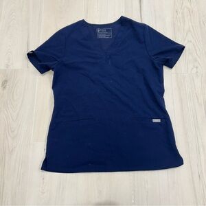 Figs navy Blue Short Sleeve Women's Tee